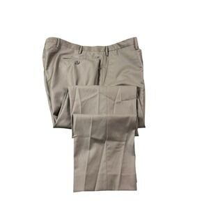 Incotex Current Brown Pure Wool Flat Front Men's Luxury Trosuer Size 40x32